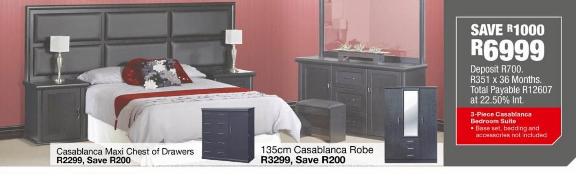 Casablanca Bedroom Suite 3piece offer at OK Furniture