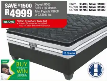 OK Furniture Symphony Base Set 152cm offer