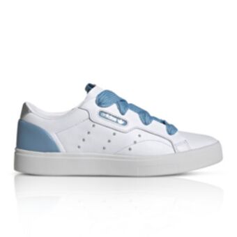 Sportscene Adidas originals women's sleek white/blue sneaker offer