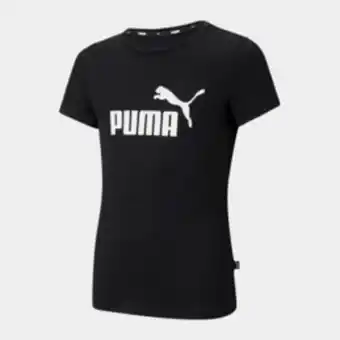 Totalsports Girls puma essential logo black/white tee offer