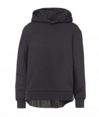 Europa Art Group Faux leather insert hoodie- black offer