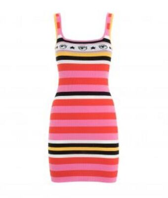 Europa Art Group Ribbed knit striped dress- multi offer