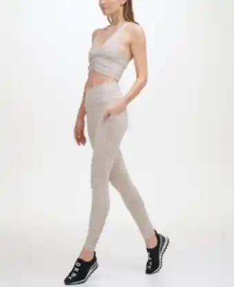 Crop v-neck tank- beige