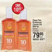 Dis-Chem Luv that sun deep tan enhancer carrot oil spf10-200ml each offer
