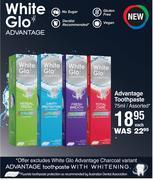 Dis-Chem White glo advantage toothpaste assorted-75ml each offer