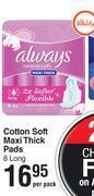 Dis-Chem Always cotton soft maxi thick pads 8 long-per pack offer