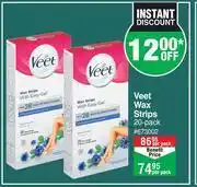 Veet wax strips 20 pack-per pack