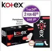 Dis-Chem Kotex pantyliners 40 pack assorted-for 1 offer