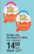 Dis-Chem Kinder joy for boys or girls assorted-20g each offer
