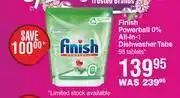 Dis-Chem Finish powerbal 0% all in 1 dishwasher tabs-56 tablets offer