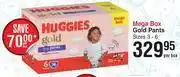 Dis-Chem Huggies gold pants-per box offer