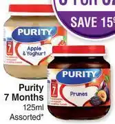 Dis-Chem Purity 7 months assorted- for 1 x 125ml offer