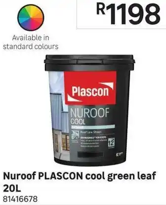 Leroy Merlin Nuroof Plascon Cool Green Leaf 20L offer