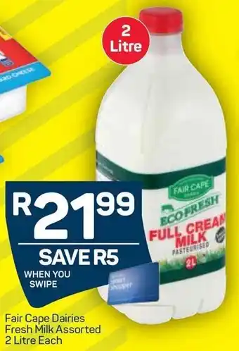 Pick n Pay Fair Cape Dairies Fresh Milk Assorted 2 Litre Each offer