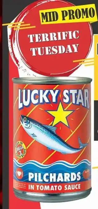 Advance Cash n Carry Lucky Star Pilchards in Tomato Sauce 400g X 12'S offer