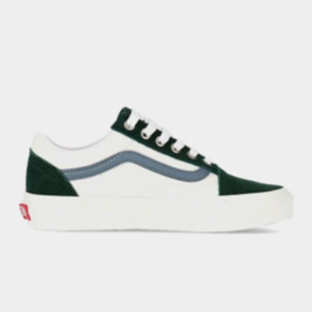 Vans junior old skool white/green sneaker offer at Sportscene