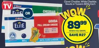 Pick n Pay Hypermarket Clover Cheddar, White Cheddar, Gouda or Tussers 800g offer