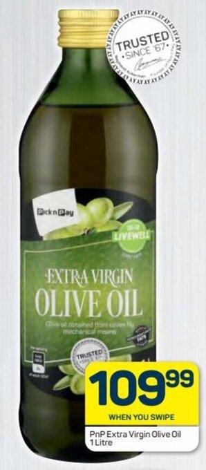 Pick n Pay Hypermarket PnP Extra Virgin Olive Oil 1 litre offer