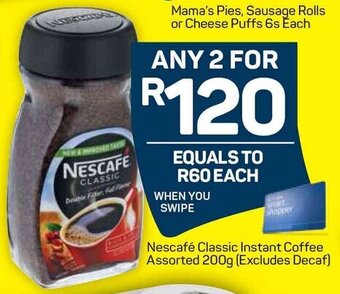 Pick n Pay Nescafe Classic Instant Coffee Assorted 200g offer
