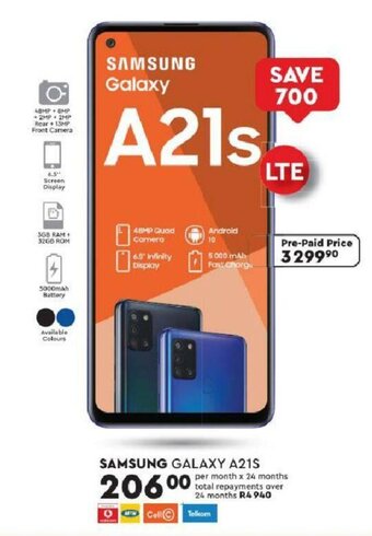 Edgars Samsung Galaxy A21S offer