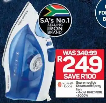 Pick n Pay Hypermarket Russell Hobbs Supremeglide Steam and Spray Iron 2000W offer