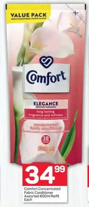 Pick n Pay Hypermarket Comfort Concentrated Fabric Conditioner assorted 800ml offer