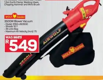 Pick n Pay Hypermarket Wolf Garden 3500W Blower Vacuum offer
