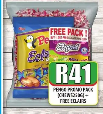 Pengo Promo Pack (CHEWS250G) + Free Eclairs