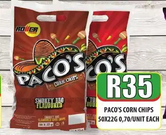 1UP Paco's Corn Chips 50x22G offer