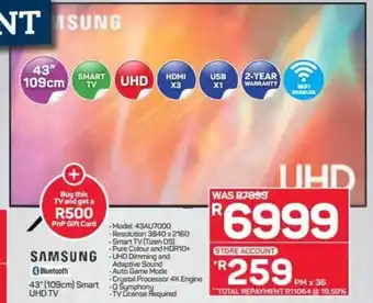 Pick n Pay Hypermarket Samsung Smart UHD TV 43" offer