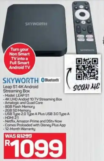 Pick n Pay Hypermarket Skyworth Leap S1 4K Android Streaming Box offer