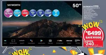 Pick n Pay Hypermarket Skyworth Android Smart UHD TV 50" offer