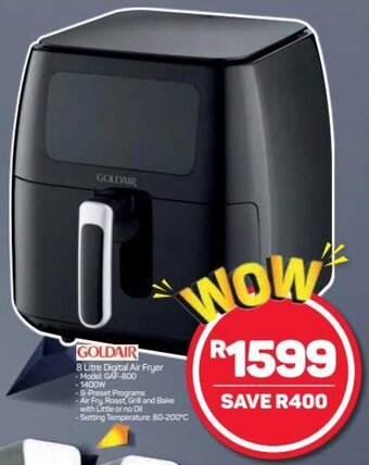 Pick n Pay Hypermarket Goldair 8 litre Digital Air Fryer offer