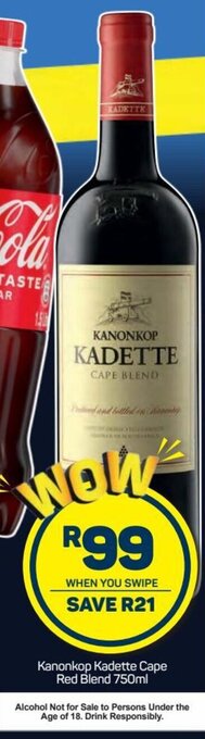 Pick n Pay Kanonkop Kadette Cape Blend 750ml offer