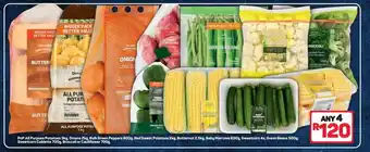 Pick n Pay PnP All Purpose Potatoes, Onions, Bulk Green Peppers, Red Sweet Potatoes, Butternut, Baby Marrows, Sweetcorn, Green Beans, Sw offer