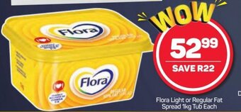 Pick n Pay Flora Light or Regular Fat Spread 1kg offer