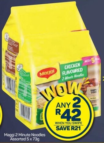 Pick n Pay Maggi 2 Minute Noodles assorted 2 x 5 x 73g offer