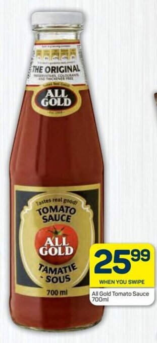Pick n Pay All Gold Tomato Sauce 700ml offer
