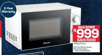 Pick n Pay Hisense 20 litre White Manual Microwave Oven offer