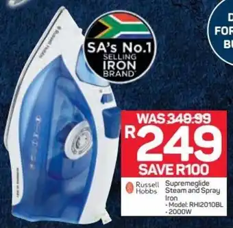 Pick n Pay Russell Hobbs Supremeglide Steam and Spray Iron 2000W offer