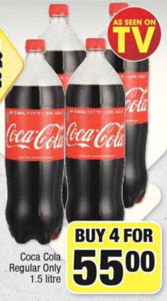 Spar Coca Cola Regular Only 1.5 Litre offer