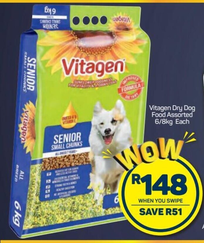 Vitagen Dog Food assorted 6/8kg offer at Pick n Pay
