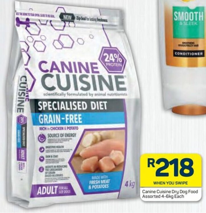 Canine Cuisine Dry Dog Food Assorted 4kg 6kg offer at Pick n Pay