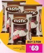 Game Tastic long grain parboiled rice 2 kg- for buy 3 offer