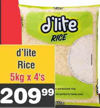 Advance Cash n Carry D'lite Rice 5kg x 4's offer