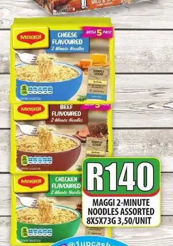 1UP Maggi 2 Minute Noodles Assorted 8x5x73g offer