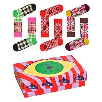 3x abstract print gift box