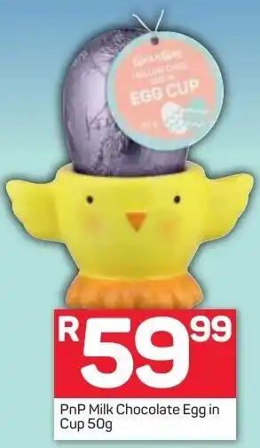 Pick n Pay PnP Milk Chocolate Egg in Cup 50g offer