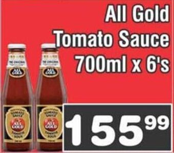 Advance Cash n Carry All Gold Tomato Sauce 700ml x 6's offer