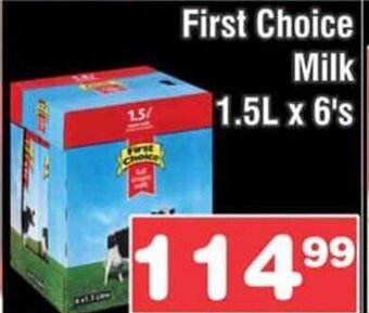 Advance Cash n Carry First Choice Milk 1,5L x 6's offer